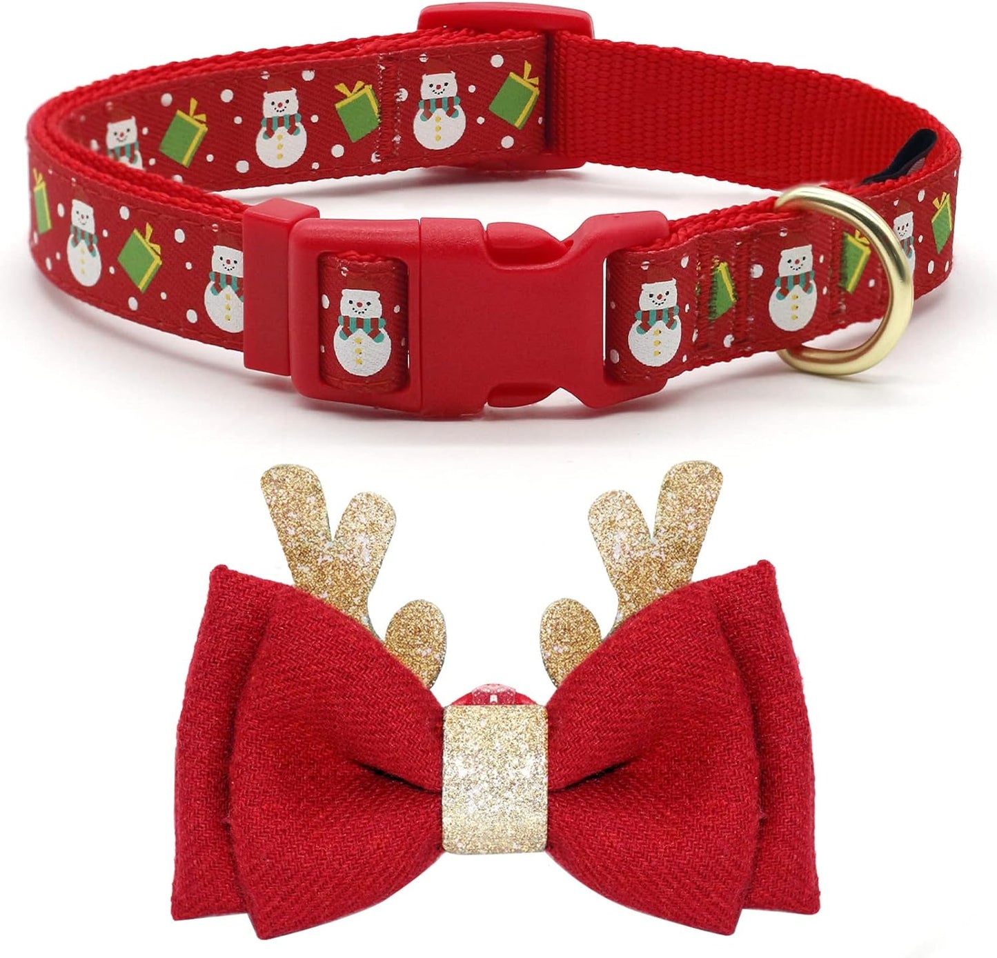 Dog Collar with Removable Bowtie Dog Collars Adjustable Dog Collar for Small Medium Large Dogs